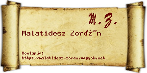 Malatidesz Zorán névjegykártya